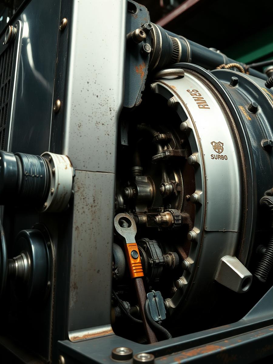 Diesel engine repair on a heavy-duty truck